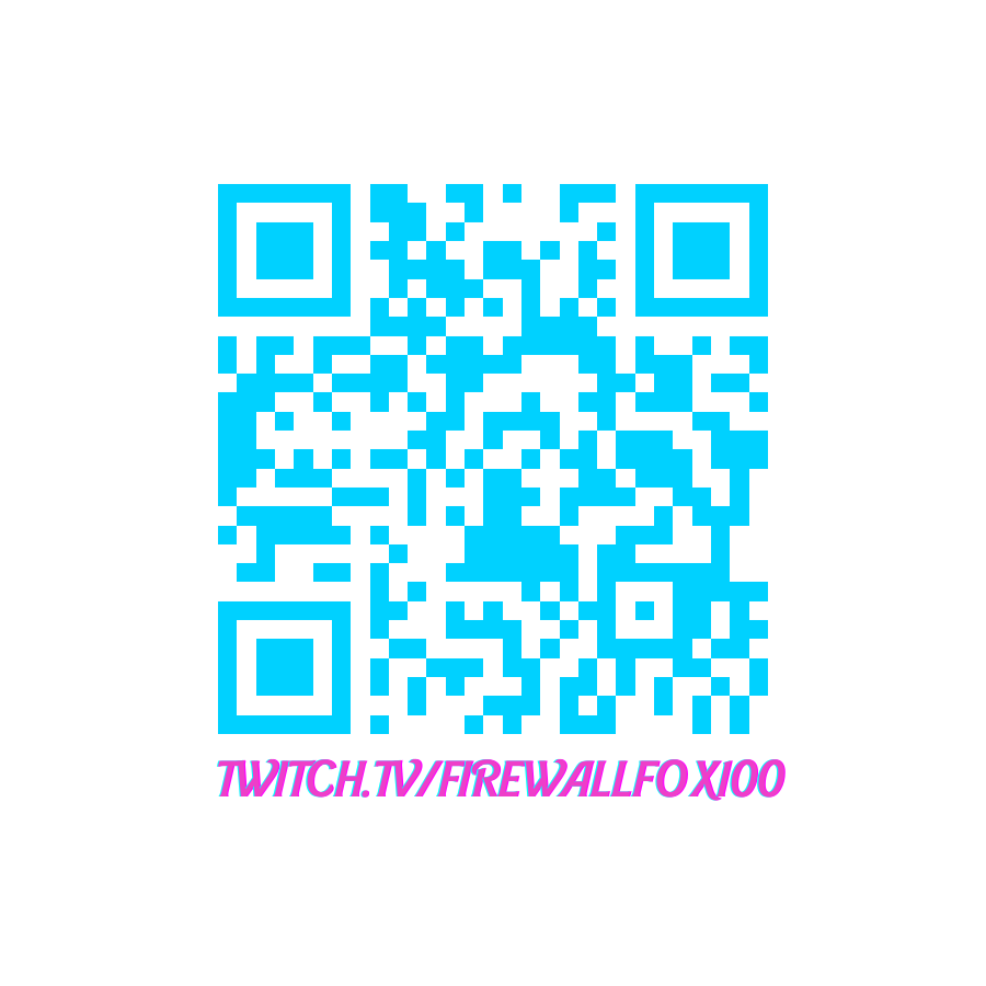 Firewall Fox Twitch QR Code Sticker (10 Pack)